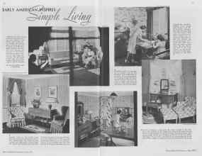 Better Homes & Gardens June 1938 Magazine Article: EARLY AMERICAN INSPIRES Simple Living