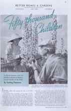Better Homes & Gardens July 1938 Magazine Article: Fifty Thousand Children