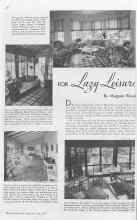 Better Homes & Gardens July 1938 Magazine Article: FOR Lazy Leisure