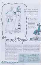 Better Homes & Gardens July 1938 Magazine Article: Towel togs