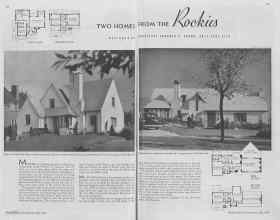 Better Homes & Gardens July 1938 Magazine Article: TWO HOMES FROM THE Rockies