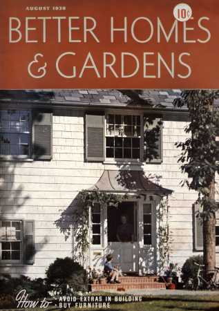 Better Homes & Gardens August 1938 Magazine Cover