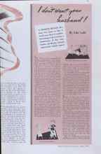 Better Homes & Gardens August 1938 Magazine Article: I don't want your husband!