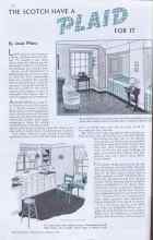 Better Homes & Gardens August 1938 Magazine Article: THE SCOTCH HAVE A PLAID FOR IT