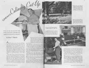 Better Homes & Gardens August 1938 Magazine Article: CINEMA'S Culinary Cut-Up