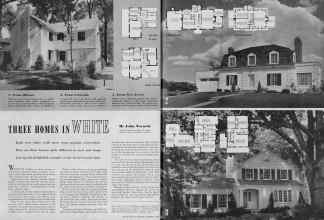 Better Homes & Gardens September 1938 Magazine Article: THREE HOMES IN WHITE