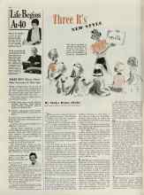 Better Homes & Gardens October 1938 Magazine Article: Three R's NEW STYLE