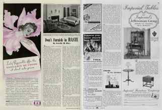 Better Homes & Gardens October 1938 Magazine Article: Don't Furnish in HASTE
