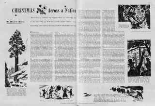 Better Homes & Gardens December 1938 Magazine Article: CHRISTMAS Across a Nation