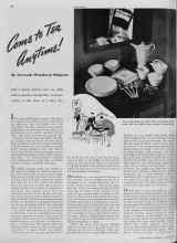 Better Homes & Gardens January 1939 Magazine Article: Come to Tea Anytime!
