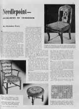 Better Homes & Gardens January 1939 Magazine Article: Needlepoint--HEIRLOOMS OF TOMORROW