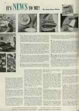 Better Homes & Gardens March 1939 Magazine Article: IT'S NEWS TO ME!