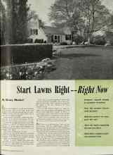Better Homes & Gardens March 1939 Magazine Article: Start Lawns Right--Right Now