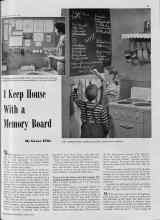 Better Homes & Gardens March 1939 Magazine Article: I Keep House With a Memory Board