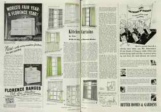 Better Homes & Gardens April 1939 Magazine Article: Kitchen Curtains