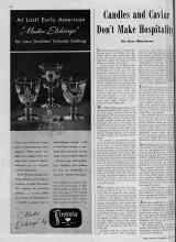 Better Homes & Gardens June 1939 Magazine Article: Candles and Caviar Don't Make Hospitality