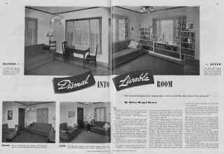 Better Homes & Gardens August 1939 Magazine Article: Dismal INTO Livable ROOM