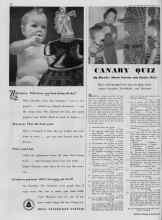 Better Homes & Gardens October 1939 Magazine Article: CANARY QUIZ