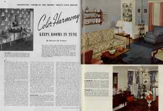 Better Homes & Gardens October 1939 Magazine Article: Color Harmony KEEPS ROOMS IN TUNE