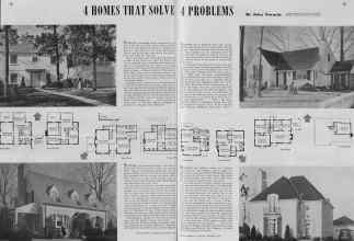 Better Homes & Gardens October 1939 Magazine Article: 4 HOMES THAT SOLVE 4 PROBLEMS