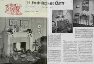 Better Homes & Gardens December 1939 Magazine Article: Old Furnishings Have Charm