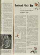 Better Homes & Gardens January 1940 Magazine Article: Backyard Winter Fun