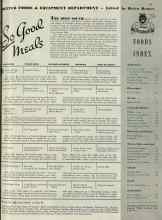 Better Homes & Gardens January 1940 Magazine Article: So Good Meals
