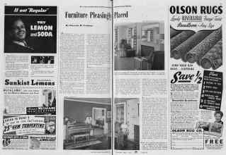Better Homes & Gardens January 1940 Magazine Article: Furniture Pleasingly Placed