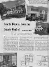 Better Homes & Gardens April 1940 Magazine Article: How to Build a House by Remote Control