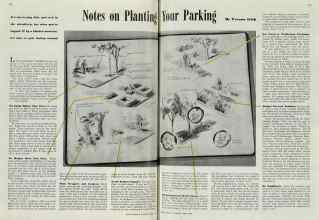 Better Homes & Gardens April 1940 Magazine Article: Notes on Planting Your Parking