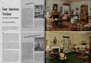 Better Homes & Gardens April 1940 Magazine Article: Four American Versions OF THE SAME ROOM!