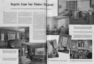 Better Homes & Gardens April 1940 Magazine Article: Draperies Frame Your Windows With Beauty