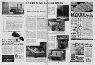 Better Homes & Gardens April 1940 Magazine Article: It Was Fun to Make Our Garden Furniture