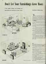 Better Homes & Gardens June 1940 Magazine Article: Don't let Your Furnishings Grow Roots