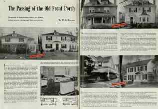 Better Homes & Gardens June 1940 Magazine Article: The Passing of the Old Front Porch