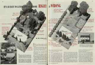 Better Homes & Gardens July 1940 Magazine Article: IT'S AS EASY TO LANDSCAPE YOUR HOME RIGHT AS WRONG