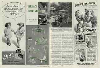 Better Homes & Gardens July 1940 Magazine Article: TERRACE TEMPTATIONS