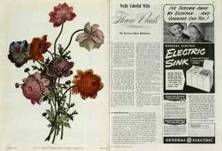 Better Homes & Gardens July 1940 Magazine Article: Walls Colorful With Flower Prints