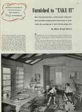 Better Homes & Gardens August 1940 Magazine Article: Furnished to