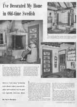 Better Homes & Gardens September 1940 Magazine Article: I've Decorated My Home in Old-time Swedish