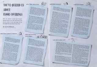 Better Homes & Gardens September 1940 Magazine Article: YOU'VE QUIZZED US ABOUT FLOOR COVERINGS