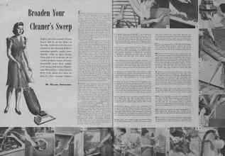 Better Homes & Gardens September 1940 Magazine Article: Broaden Your Cleaner's Sweep