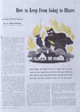 Better Homes & Gardens October 1940 Magazine Article: How to Keep From Going to Blazes