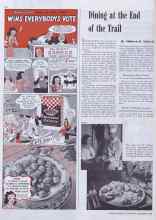 Better Homes & Gardens October 1940 Magazine Article: Dining at the End of the Trail
