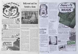 Better Homes & Gardens October 1940 Magazine Article: Hollywood and Yon Furnish a Room