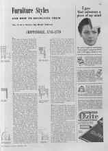 Better Homes & Gardens November 1940 Magazine Article: Furniture Styles AND HOW TO RECOGNIZE THEM