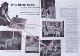 Better Homes & Gardens November 1940 Magazine Article: Here's a Furniture Adventure