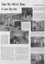 Better Homes & Gardens December 1940 Magazine Article: Edna May Oliver's Home Is Just Like Her