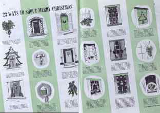 Better Homes & Gardens December 1940 Magazine Article: 23 WAYS TO SHOUT MERRY CHRISTMAS