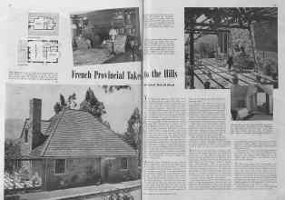 Better Homes & Gardens December 1940 Magazine Article: French Provincial Takes to the Hills
